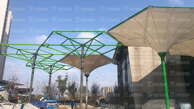 五鄉(xiāng)地鐵站傘狀PTFE膜結構工程