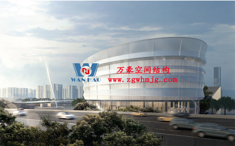 紹興國(guó)際會(huì)展中心PTFE網(wǎng)格織物幕墻項(xiàng)目