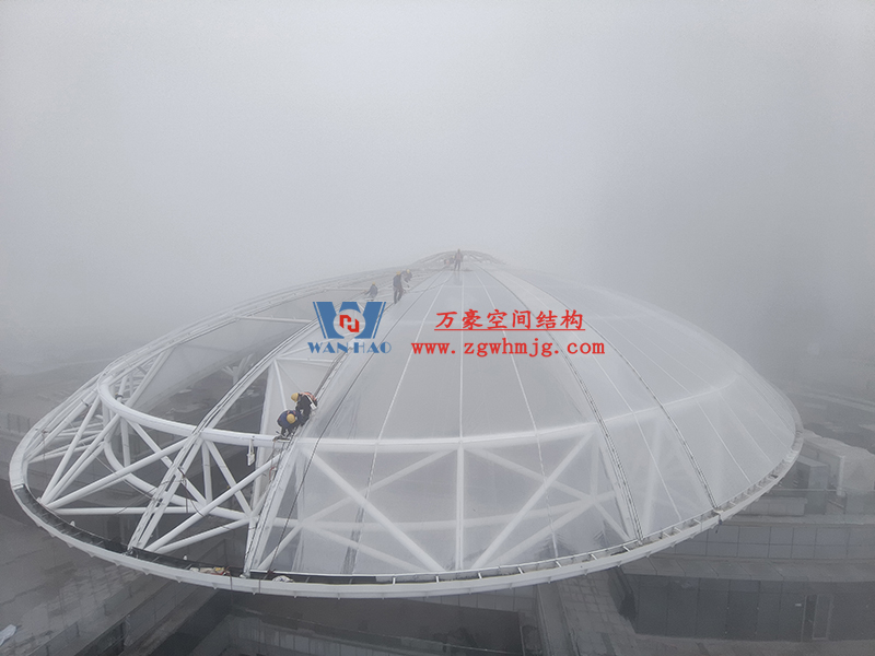 明宇廣場6號地塊商業(yè)（萬達(dá)廣場）改造項(xiàng)目鋼膜結(jié)構(gòu)ETFE蓋頂天幕工程