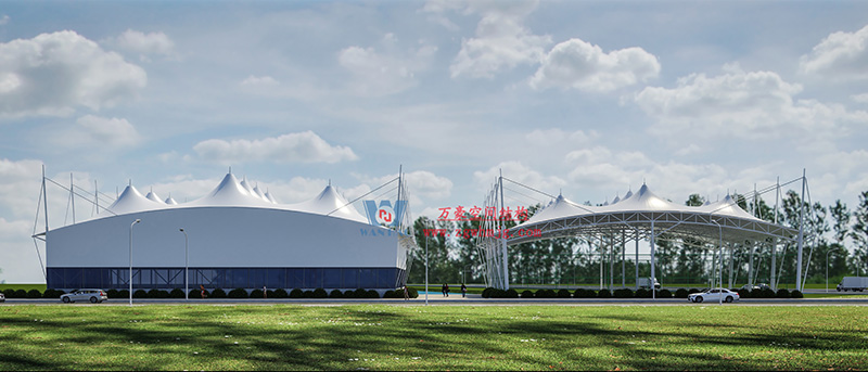 “邊角料”變“金角銀邊”|溫州惠民路西側(cè)綠地球場(chǎng)鋼膜結(jié)構(gòu)工程最新施工進(jìn)度