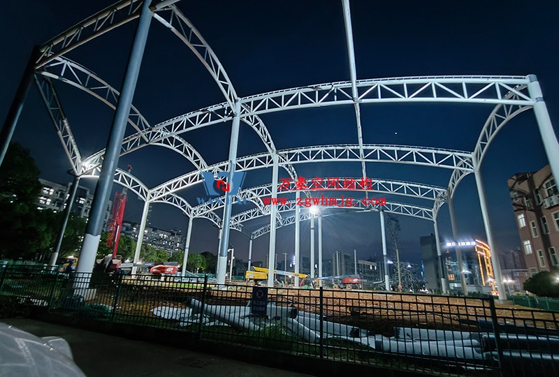 國網(wǎng)江西省電力有限公司培訓(xùn)中心實訓(xùn)基地改造膜結(jié)構(gòu)項目最新施工進度