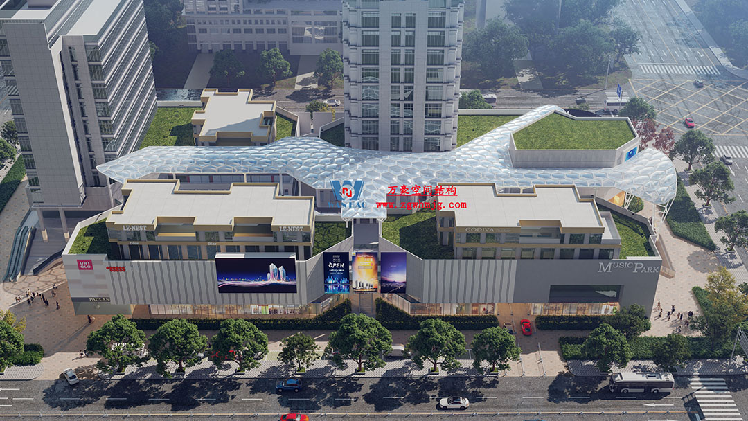 已完工，這個(gè)ETFE氣枕商業(yè)天幕閃亮登場(chǎng)！