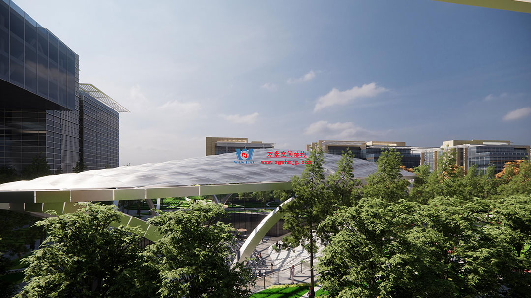 ETFE氣枕膜與雙曲面空間網(wǎng)殼結(jié)構(gòu)結(jié)合是什么樣？一起來一睹真容