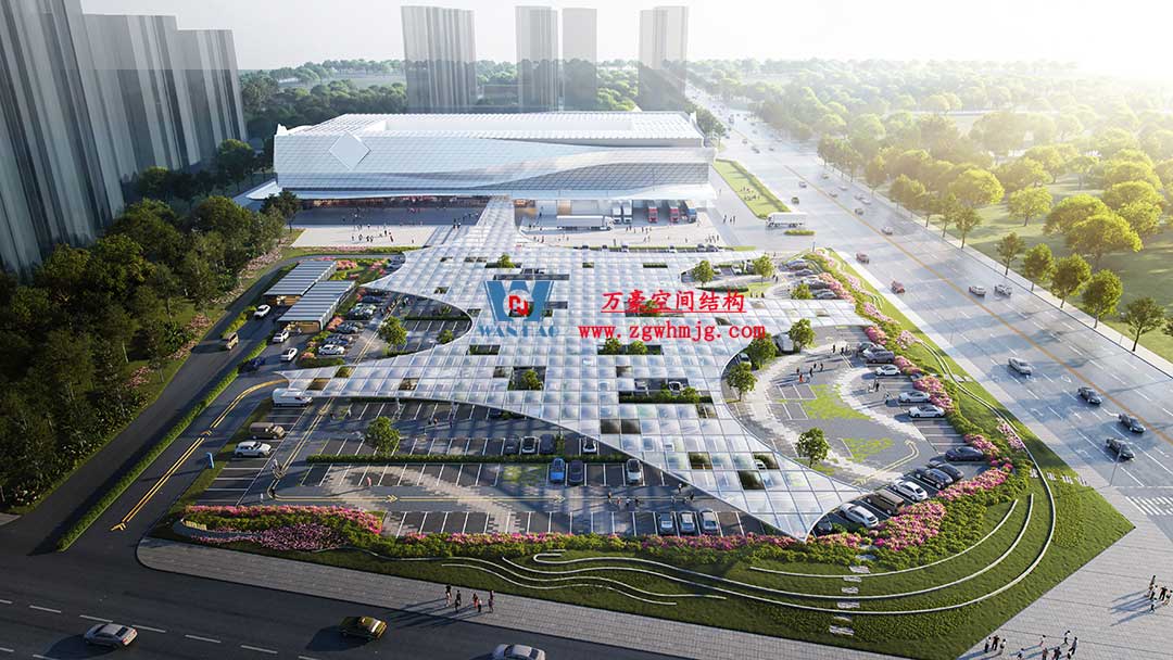 綠色心?！ぶ腔郛a(chǎn)融農(nóng)商匯項(xiàng)目ETFE氣枕天幕工程