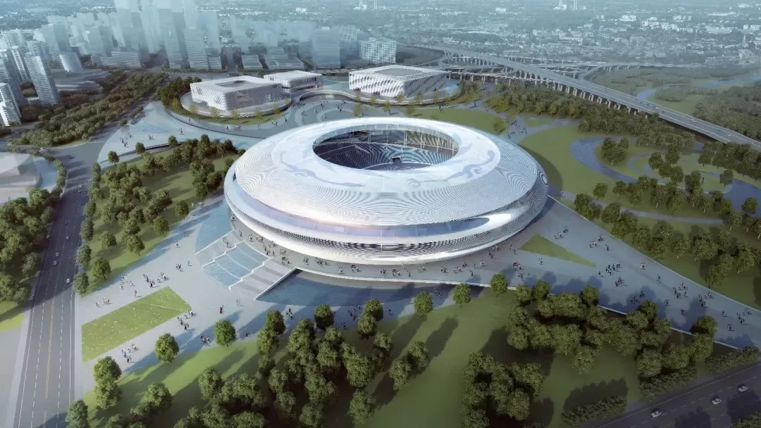 成都大運會主場館進入鋼結構施工，“飛碟”造型顯雛形