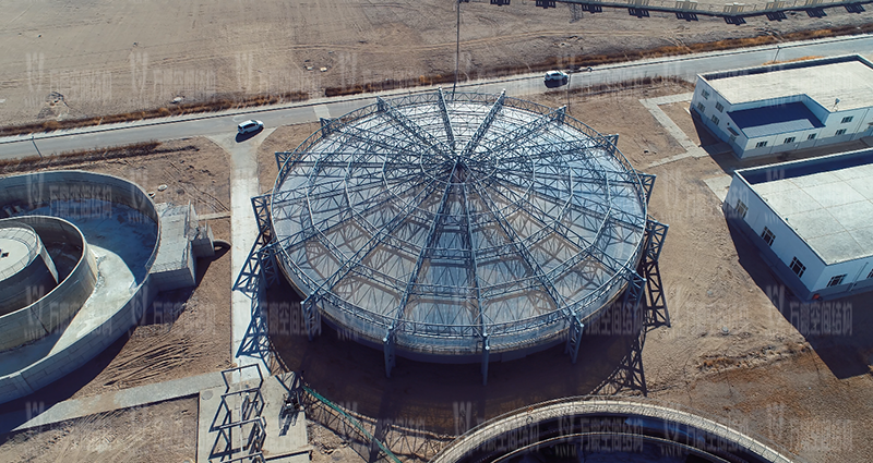 格爾木工業(yè)園昆侖工業(yè)區(qū)工業(yè)污水廠污水池保溫膜結構工程竣工