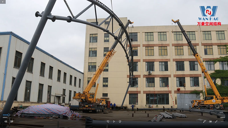 澳洲網(wǎng)球場(chǎng)加蓋項(xiàng)目工廠加工視頻