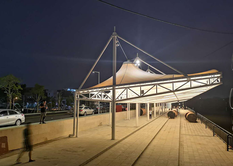 龍舟廣場水上比賽看臺PTFE膜結(jié)構項目