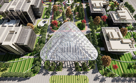 山東高端化工研究院項(xiàng)目ETFE膜結(jié)構(gòu)工程