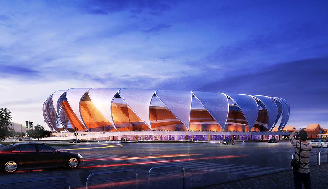 瑞麗江畔崛起新地標(biāo)，文體中心進入沖刺階段！